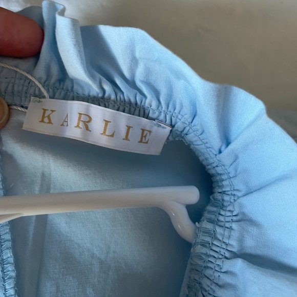 Blue Ruffle Top - Picture 4 of 4